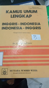 KAMUS UMUM LEGKAP INGGRIS INDONESIA INDONESIA INGGRIS