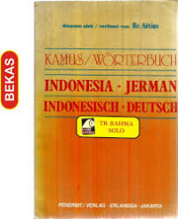 KAMUS /WORTERBUCH INDONESIA-JERMAN