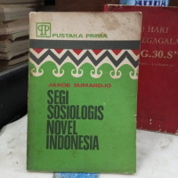 SEGI SOSIOLOGIS NOVEL INDONESIA