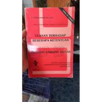 ULASAN TERHADAP BEBEBERAPA KETENTUAN